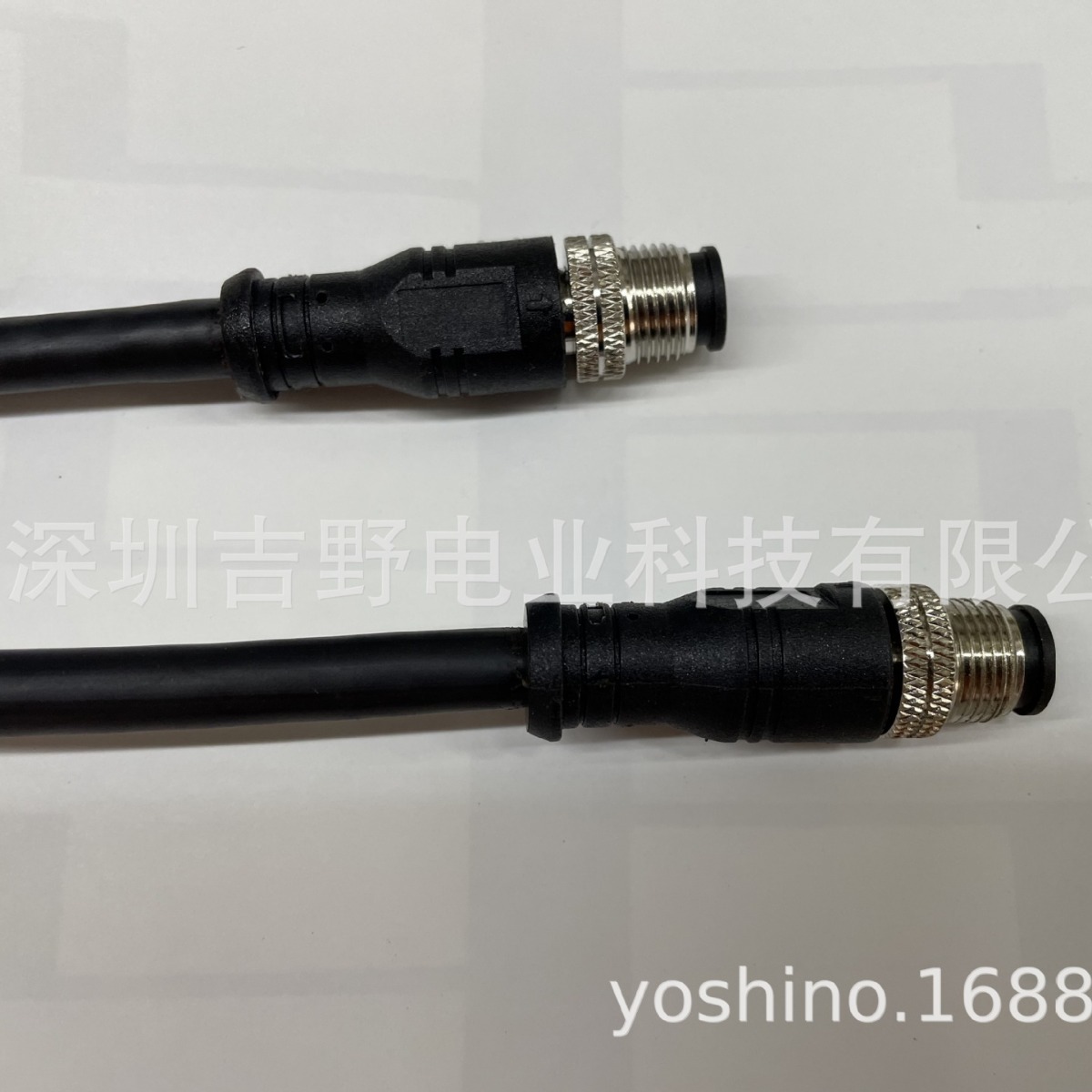 M12A型系列插头连接器接件精密航空17芯传感器单头注塑连接线