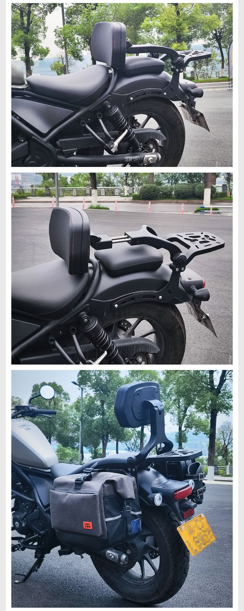 Suitable for Honda CM300CL300 bumper side bag guard bar anti-drop bar competitive bar folding backrest modification accessories