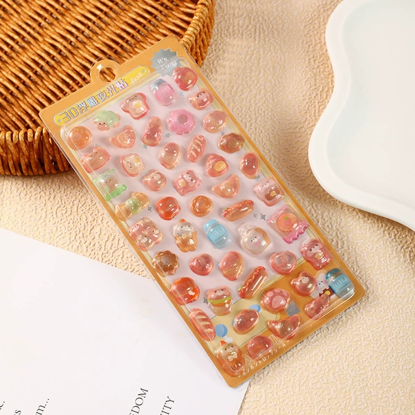 Solid style/3D luminous embossed sticker [gold style]