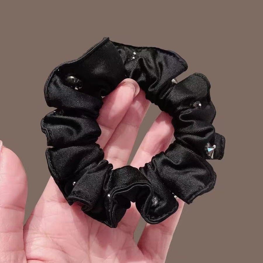 Satin Scrunchie For Women Elastic Hair Tie Ponytail Holder_voghion.com