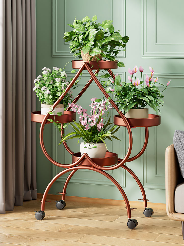 업그레이드된 구리색 - 대담하고 두꺼워진 4개의 냄비 [무료 범용 휠]