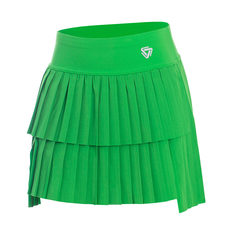 Falsa falda deportiva corta de dos piezas running falda de mitad de verano para mujeres secado rápido blindaje de pantalón de tenis anti-luz transpirable