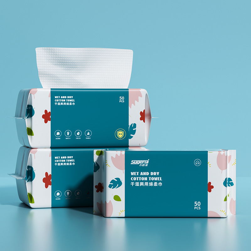Toalla de cara extra gruesa desechable algodón húmedo y seco algodón cómodo toalla suave salón de belleza maquillaje removedor toalla de cara al por mayor