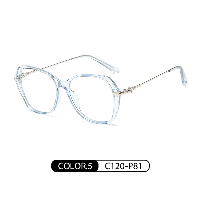Europa y América nueva luz anti-azul gafas de las mujeres de la miopía gafas marco TJ860 ultra ligero TR90 elegante gafas lisas venta al por mayor