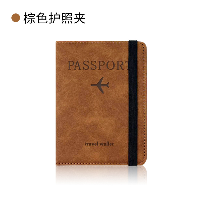 Transfronterizo en stock RFID pasaporte titular etiqueta de equipaje certificado pasaporte cubierta tarjeta de embarque multifuncional viaje pasaporte bolsa traje