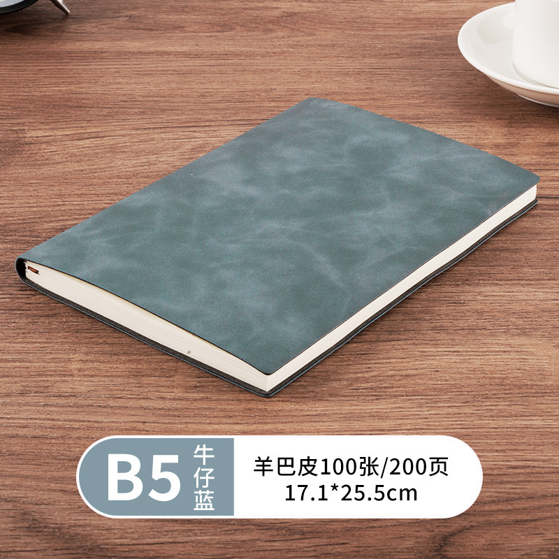 Cuaderno A5, cuaderno grueso personalizado de piel de oveja, cuaderno de piel de oveja suave, bloc de notas de negocios A6 grueso, cuaderno B5.