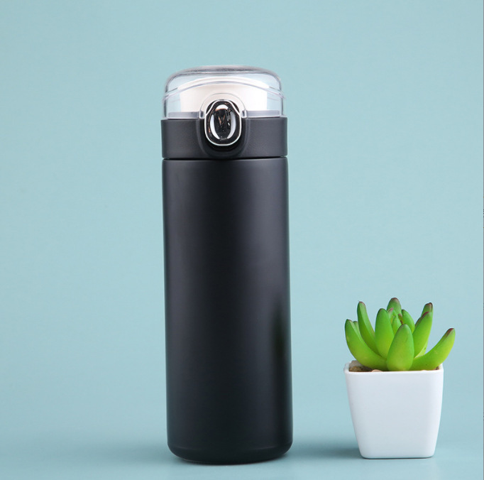 La celebridad de Internet transfronteriza rebote ventosa inteligente Pantalla de moda de acero inoxidable taza de agua de la personalidad de la taza del estudiante taza de regalo