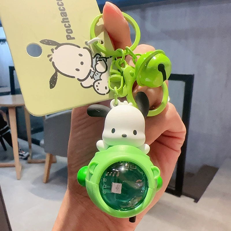 Брелок (Sanrio) Cinnamoroll — милый мультяшный подвес с бубенчиком и кольцом, коллекционный