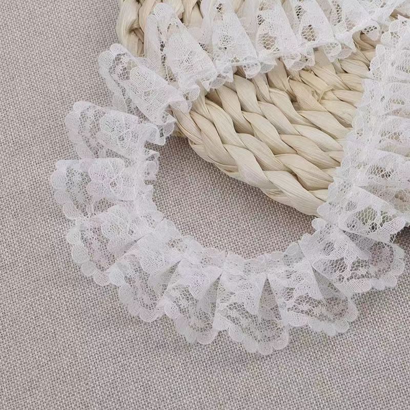 3.5cm White Single-Layer Pleated Lace DIY Accessories Decorative Lace Handmade DIY Clothing Cuffs Clothes 3.5cm White Single-Layer Pleated Lace DIY Accessories Decorative Lace Handmade DIY Clothing Cuffs Clothes