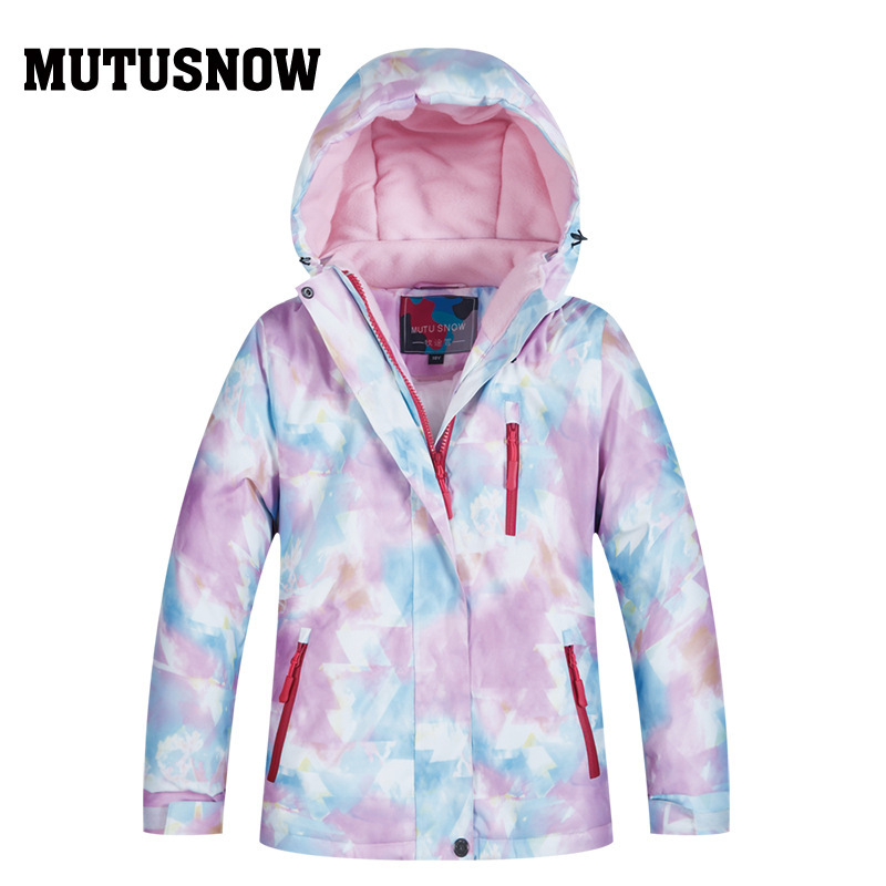 @MutuSnow Children's Ski Suit Girls Winter Thickened Waterproof Windproof Warm Ski Jacket Factory Direct Supply