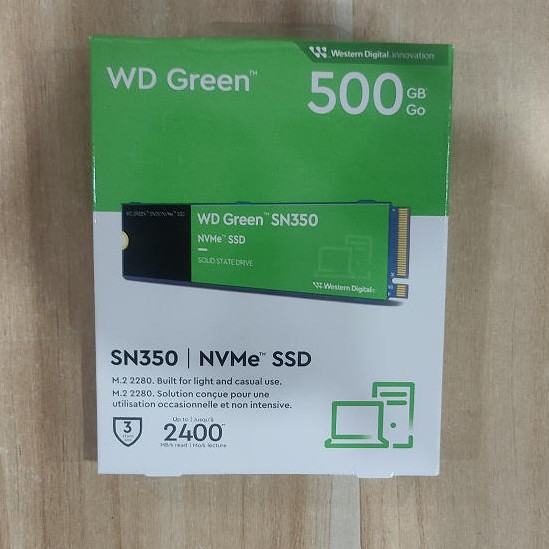 Wd Western Digital Green Drive Sn350 500g M.2 Nvme Solid State Drive