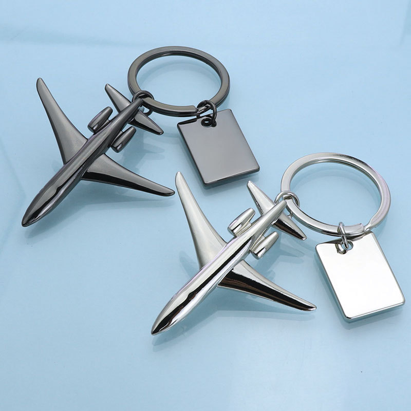 Creative three-dimensional simulation aircraft model keychain Air China civil aviation aircraft air show travel gifts factory customization
