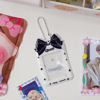 Brand cartoon card holder with bow, keychain, backpack accessory, Korean style, 2inch