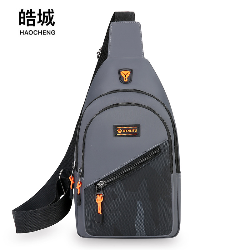 Bolso de pecho de hombre de tela Oxford de estilo nuevo al por mayor transfronterizo 2024 tendencia de moda bolso de mensajero de deporte al aire libre bolso de hombro de hombre