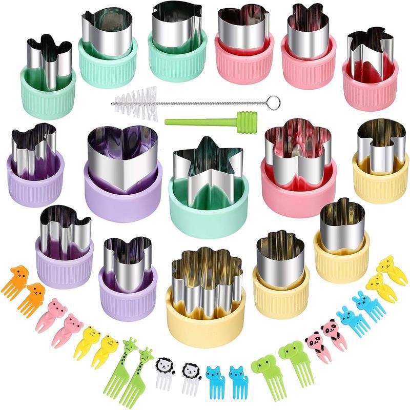 Amazon DIY acero inoxidable frutas molde de relieve de dibujos animados frutas y verduras molde de corte de harina de mariposa molde de alimentos suplementarios
