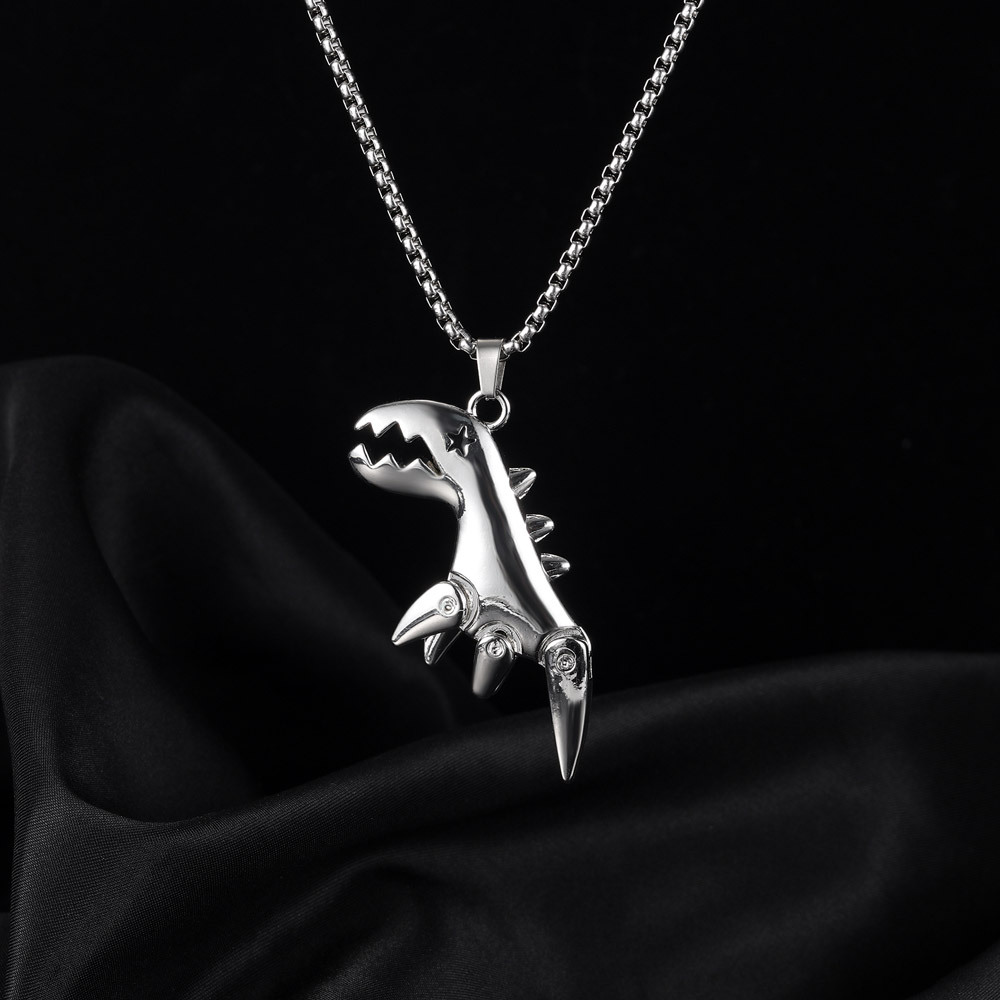 Mode Kleine Dinosaurierkette Aus Titanstahl display picture 4