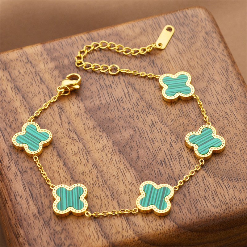 Joyas transfronterizas europeas y americanas Pulsera de acero de titanio de todo fósforo Versión coreana del temperamento bohemio Pulsera de acero de titanio que no se desvanece Joyería femenina