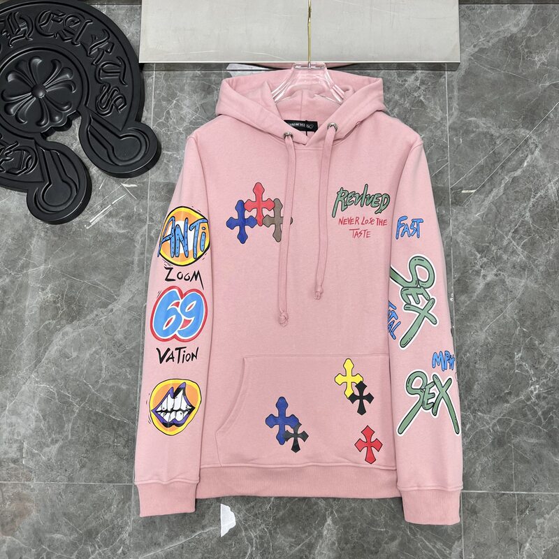 Chrome Heart Hoodie 克罗伈十字架连帽卫衣跨境宽松男女拉链帽衫|undefined