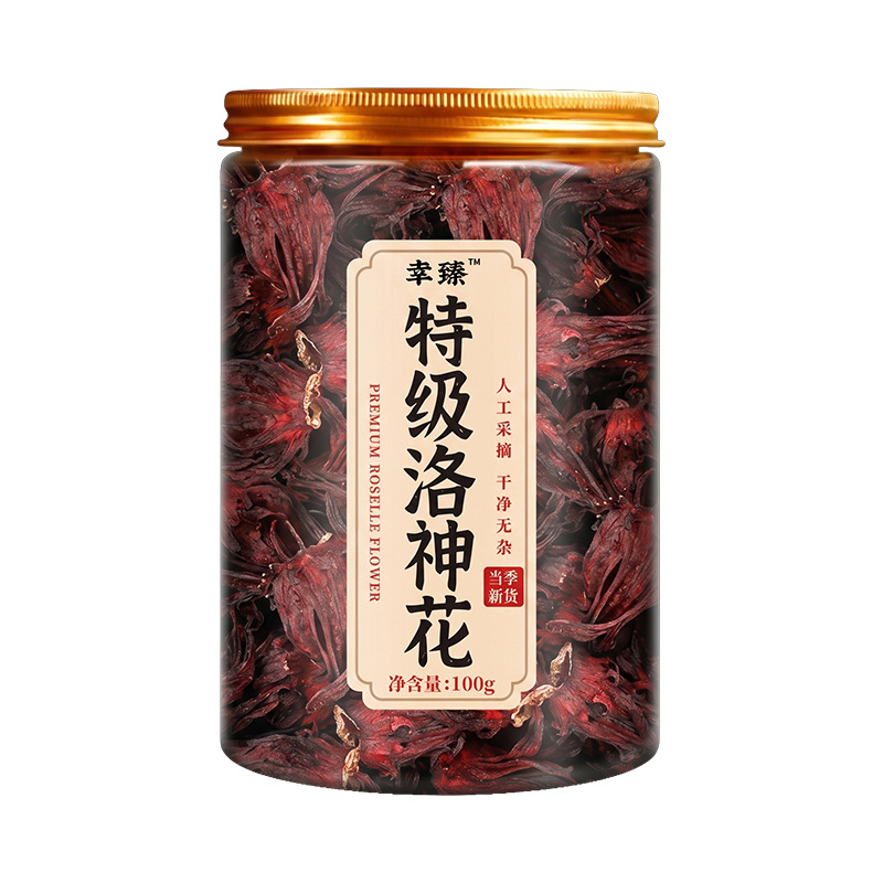 Premium Dried Roselle Hibiscus Flowers 100g Jar Yunnan Herbal Tea for Brewing and Soup specifications