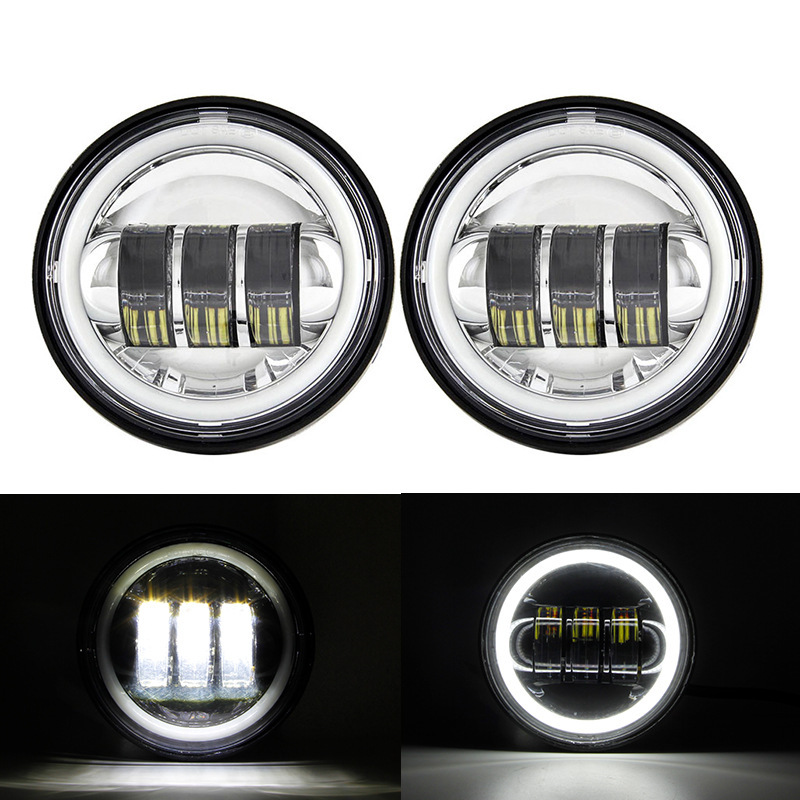 Suitable for Cross-Border Harley Turn Signals, 4.5inch Fog Lights, Led Auxiliary Lights, Wrangler Car Modified Headlights, Front Fog Lights