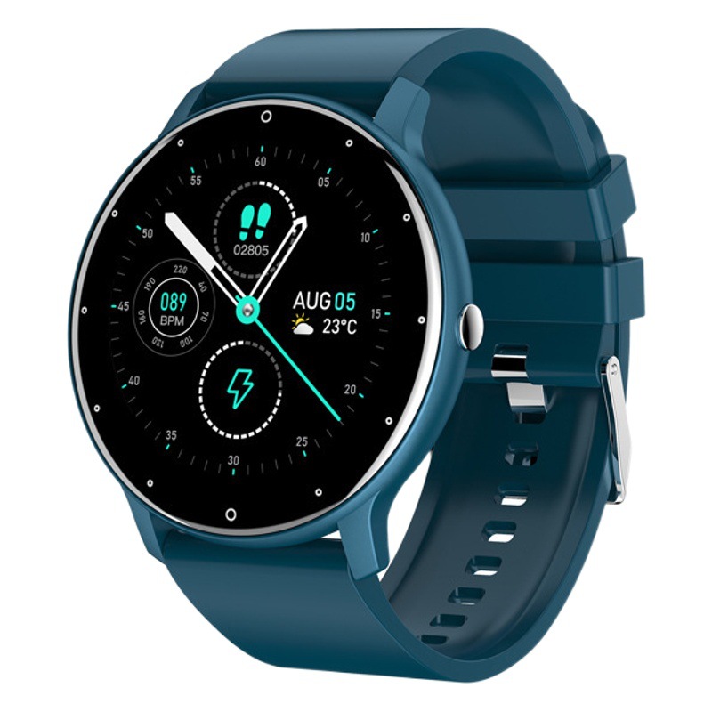 ZL02D pantalla redonda pulsera inteligente IP67 pulsera deportiva pronóstico del tiempo ritmo cardíaco presión arterial mensaje recordatorio reloj