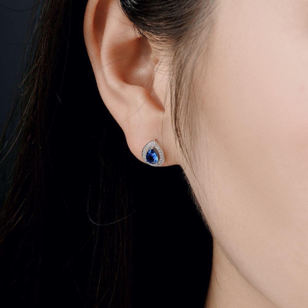 Simple Style Shiny Water Droplets Sterling Silver Plating Inlay Zircon Ear Studs 1 Pair display picture 4