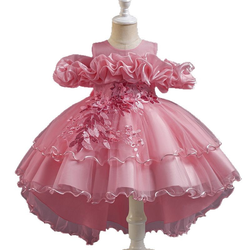Nuevo vestido de niño transfronterizo vestido de cumpleaños de princesa vestido de princesa anfitrión de niña de las flores vestido de princesa vestido de fiesta de niña