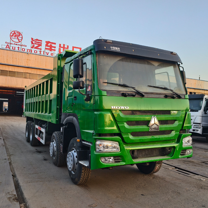 Four-Wheel Front and Eight-Wheel Rear Howo Dump Truck for Sale, Right-Hand Drive Dump Truck, 380 Horsepower Port Cargo Truck Four-Wheel Front and Eight-Wheel Rear Howo Dump Truck for Sale, Right-Hand Drive Dump Truck, 380 Horsepower Port Cargo Truck