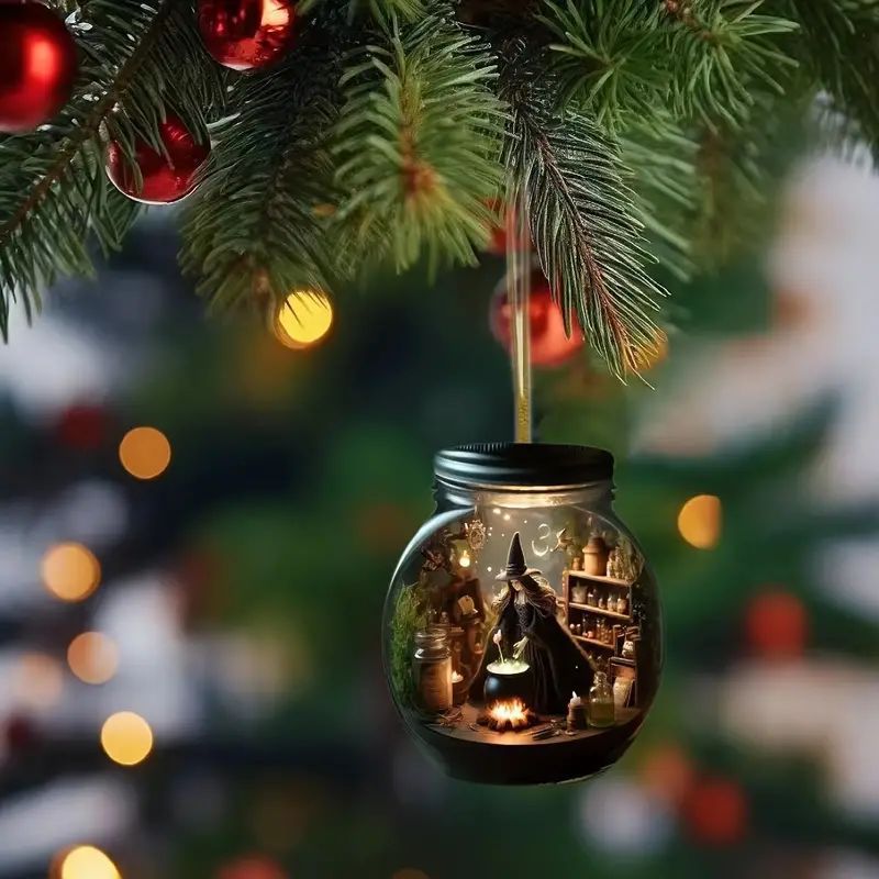 Botella acrílica con cuerda para automóviles colgantes decoración del hogar de Navidad