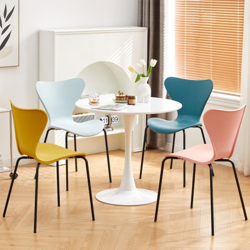 Home backrest chair thickened plastic chair Nordic simple plastic dining chair outdoor chair leisure table and chair restaurant stool