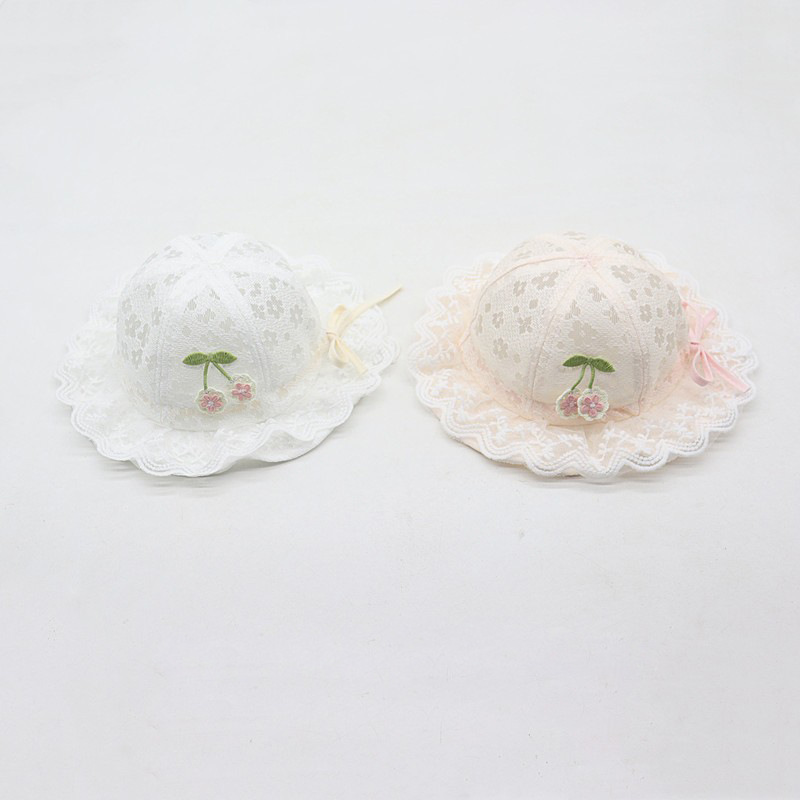 Sombreros para bebés primavera y verano delgados lindos niñas bordes de encaje princesa gorro de baño para bebés sombreros de pescadores de protección solar
