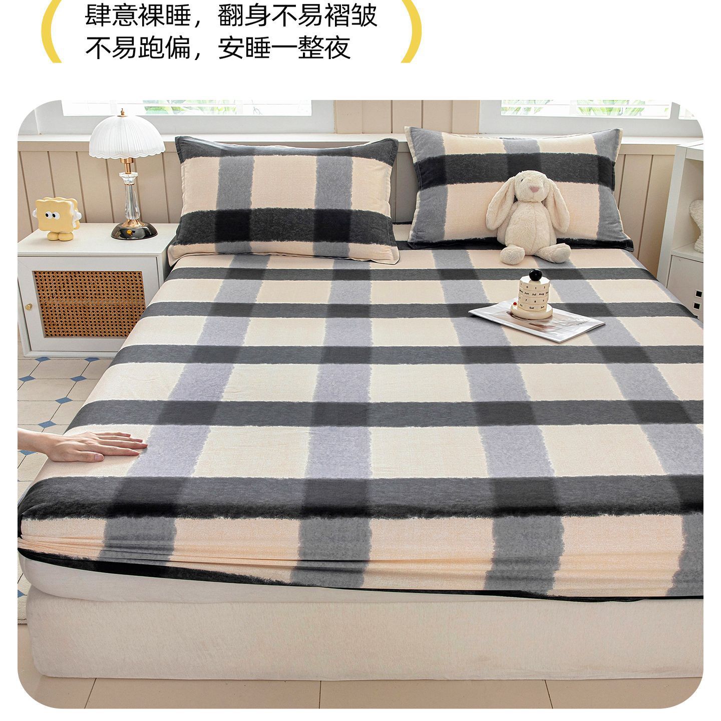 100% algodón cama de cama de una sola pieza cubierta de colchón cubierta de cama cubierta de cama cubierta de dormitorio de algodón cubierta de cama cubierta de cama cubierta de dormitorio