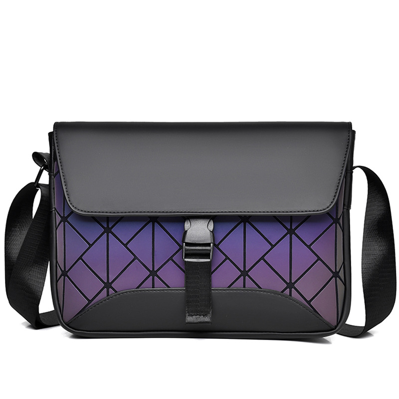 Bolso bandolera de hombre de rombos coloridos de nuevo estilo al por mayor transfronterizo 2024, bolso pequeño cuadrado de gran capacidad para viajes de negocios, bolso de hombro