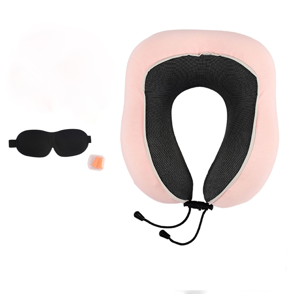 Nuevo traje de viaje en casa transfronteriza almohada en forma de U almohada de cuello de viaje portátil almohada de espuma de memoria de almacenamiento multifuncional