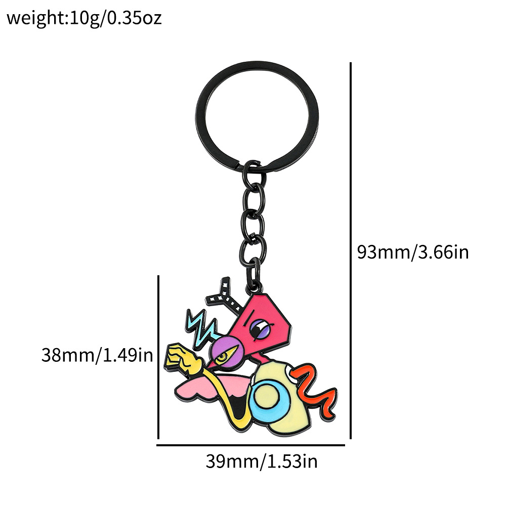 Transfronterizo Temu comedia europea y americana anime magia digital circo pomni collar llavero colgante joyería