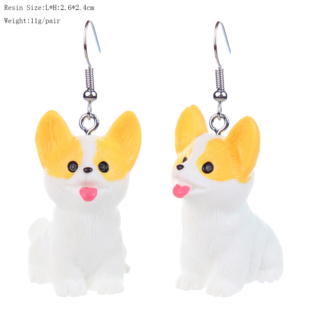 Cartoon Style Dog Plastic Resin Women's Drop Earrings display picture 3