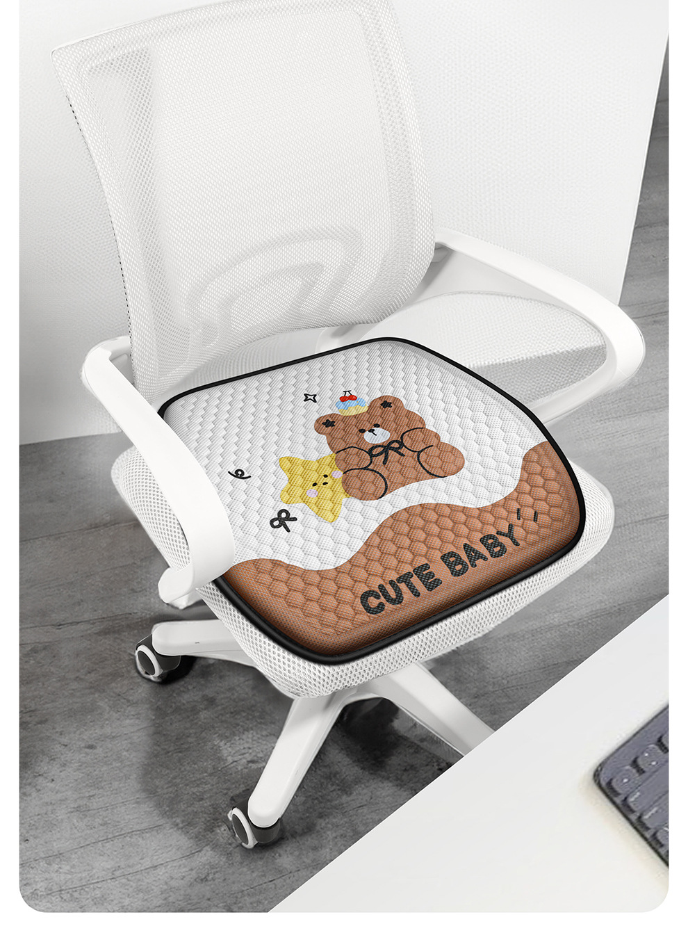 Directly from the Manufacturer, New Cartoon Gel Car Seat Cushion, Ice Silk Cooling Pad, Breathable Cooling Pad for Long Sitting in the Office, Silicone Pad