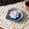 Sapphire blue dot powder three holes