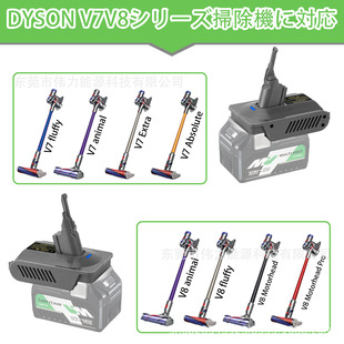 Converter adapted to HITACHI HITACHI BSL to Dyson DYSON18V machine V6 V7V8 lithium battery