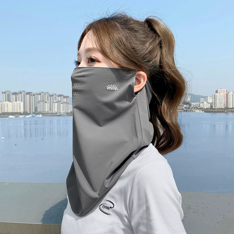 Халатная медицинская маска Silk с платком на шее, UPF50+ защита от солнца, унисекс, лёгкая