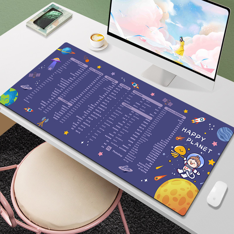 マウスパッドのショートカットキー、リストガード、滑り止めデスクパッド、かわいいゲームデスクトップパッド、男の子用の厚みのあるデスクパッド|undefined