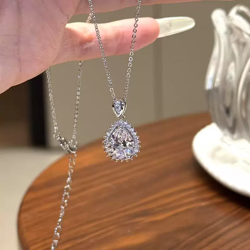 Ожерелье, цирконий, универсальное оформление ногтей, европейский стиль, стиль легкой роскоши, высококачественный стиль, простой и элегантный дизайн