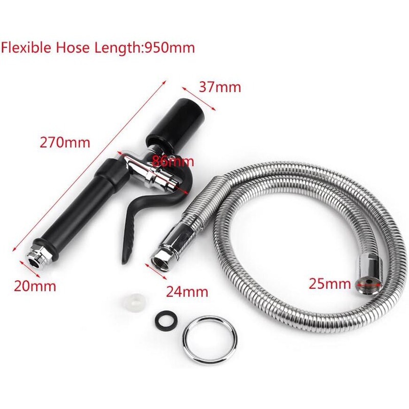 Dishwasher Hose High Pressure Flexible Hose Brass Rinsing Faucet Handheld Sink Faucet Head