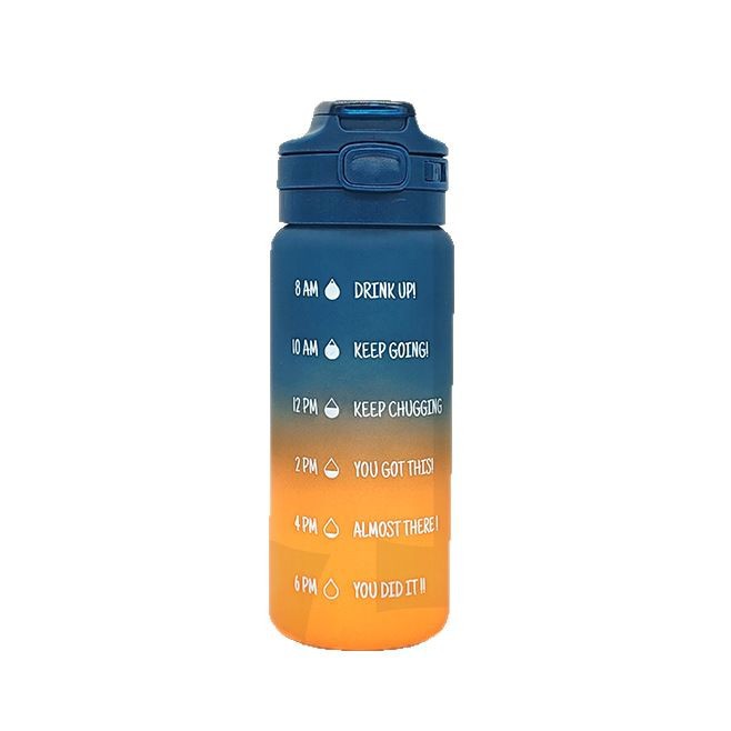 Comercio exterior transfronterizo de gran capacidad taza de agua deportiva esmerila taza de agua de color gradiente al aire libre acondicionamiento físico botella deportiva fábrica al por mayor