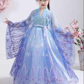 国庆节汉服女童嫦娥仙子服装儿童裙子女款服饰女生古风超仙小学生