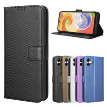 适用三星Galaxy A04/A06手机壳A05钻石纹插卡翻盖手机皮套挂绳A07