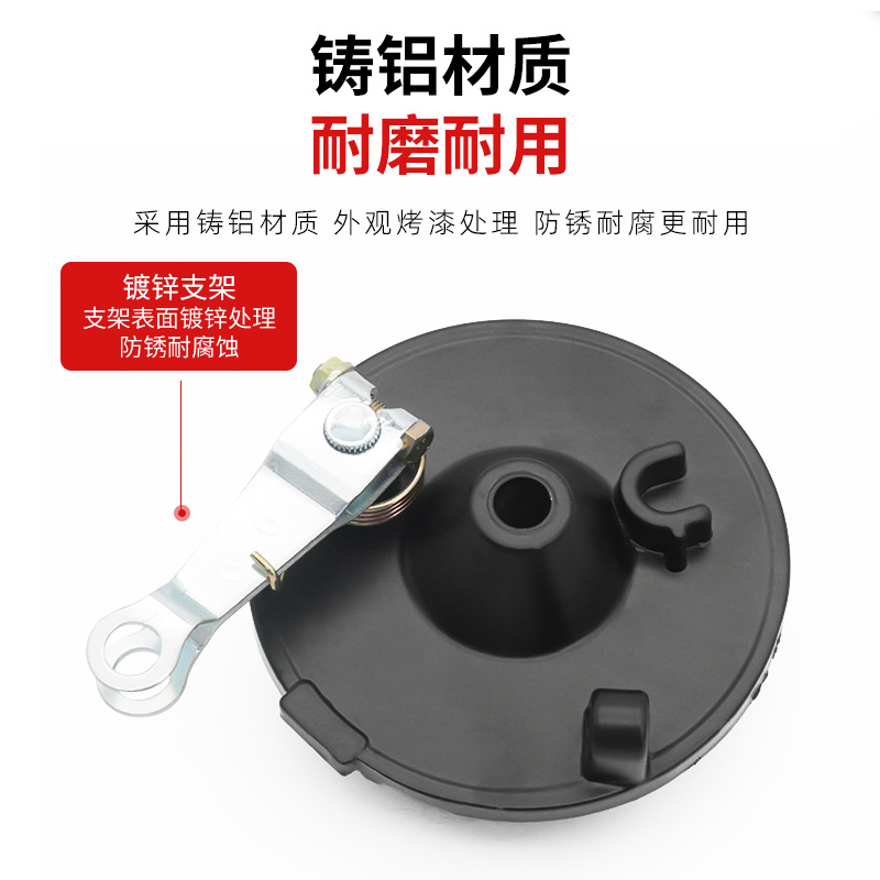 Coche eléctrico 110 freno de tambor delantero ranura redonda conjunto de freno de aluminio batería cubierta del cubo del coche triciclo 10/12 agujero Universal