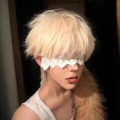男士短发假发男款日常自然微分碎盖韩版男生仿真发白金色假发男款
