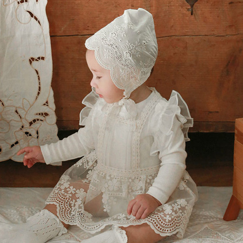 2024 Spring Strawberry Sugar Korean Children's Dress Girl Princess Dress Lace Vests Backless Skirt