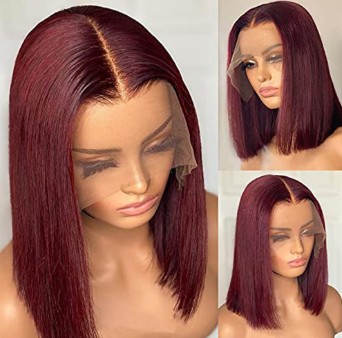 Transfronterizos Europa y los Estados Unidos fibra química wigs moda damas cabello corto recto pelucas fabricantes al por mayor en stock